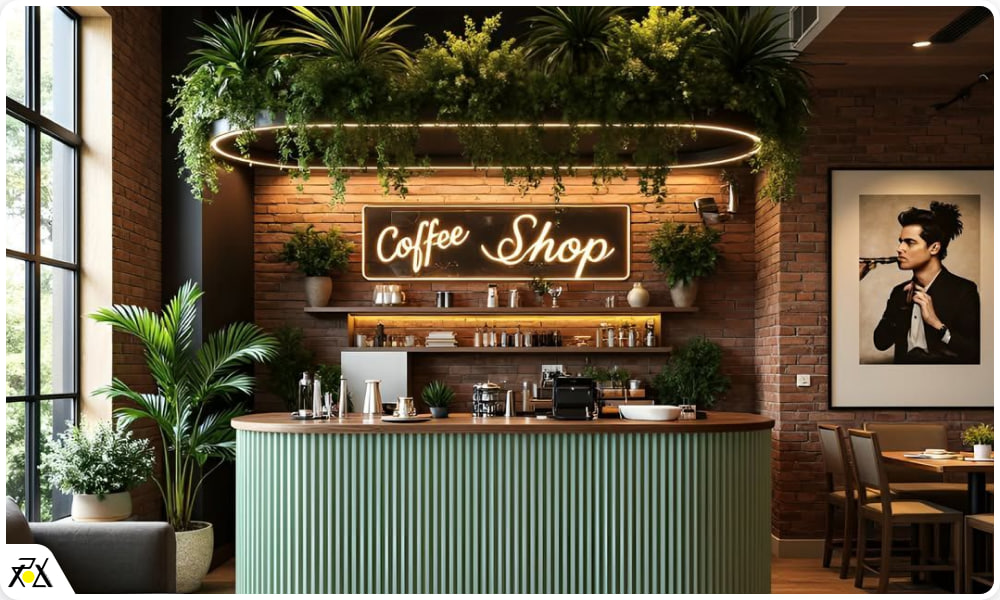 طراحی دیوار کافه